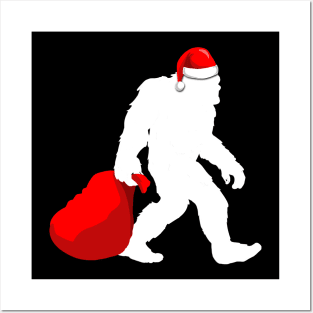 Funny BigFoot Santa Claus Christmas Xmas X-Mas Design Gift Idea Posters and Art